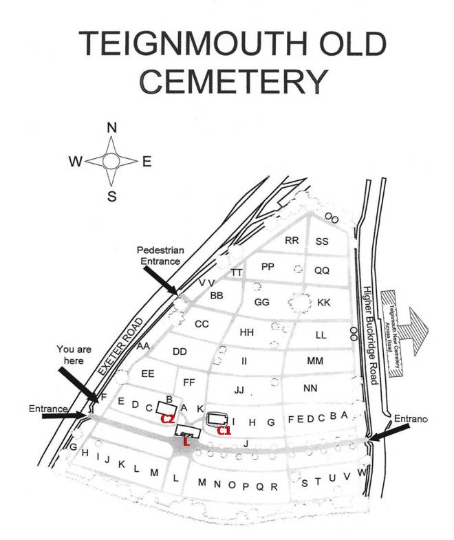 Teignmouth Old Cemetery Map